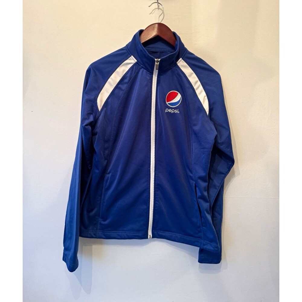 Sport-Tek Track Jacket Blue/White Colorblock Pepsi Adult Women’s L LST90